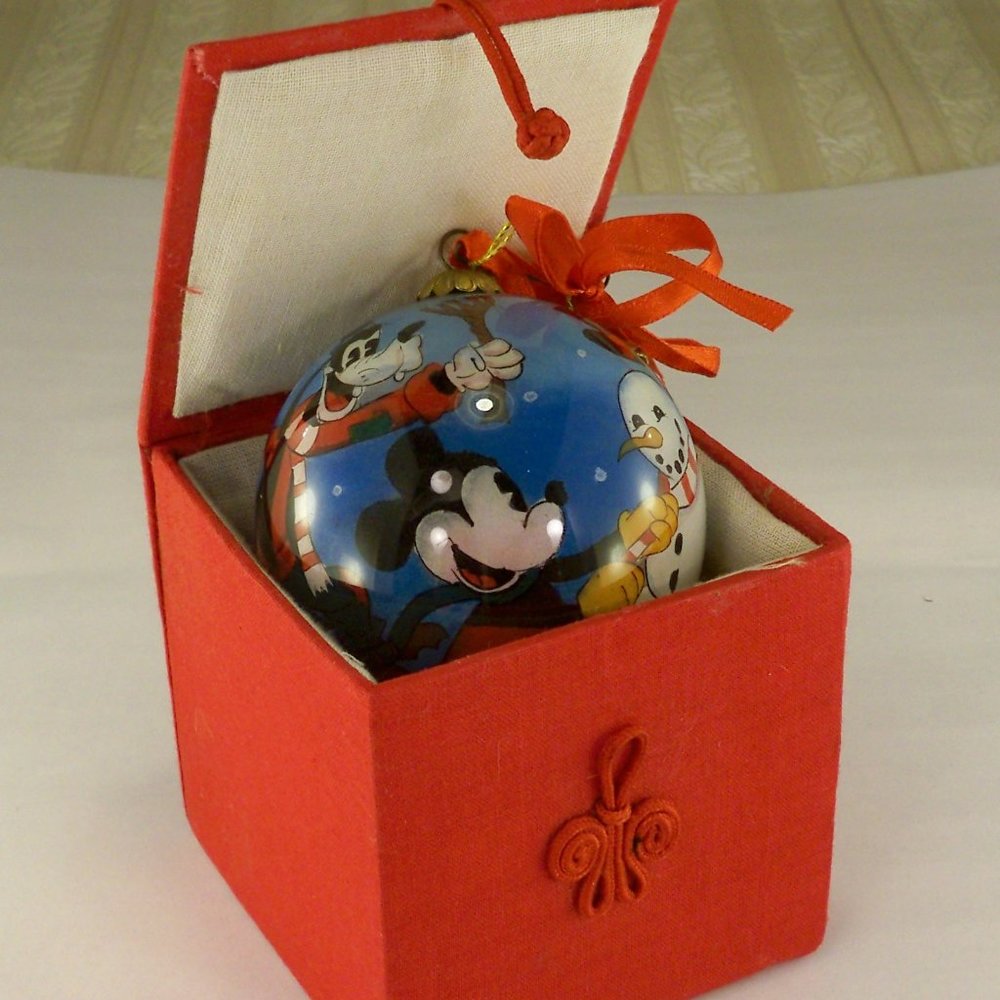 Disney Mickey & Co. Hand Painted Glass Ornament MidWest